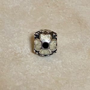 Pandora Flower Enamel Retired Charm 925 Bracelet
